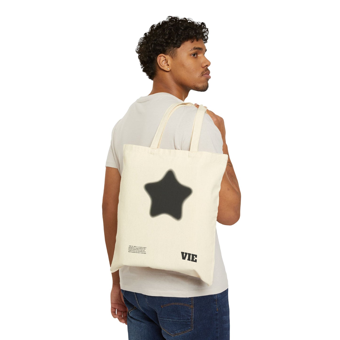 "BIRTH" Cotton Canvas Tote Bag