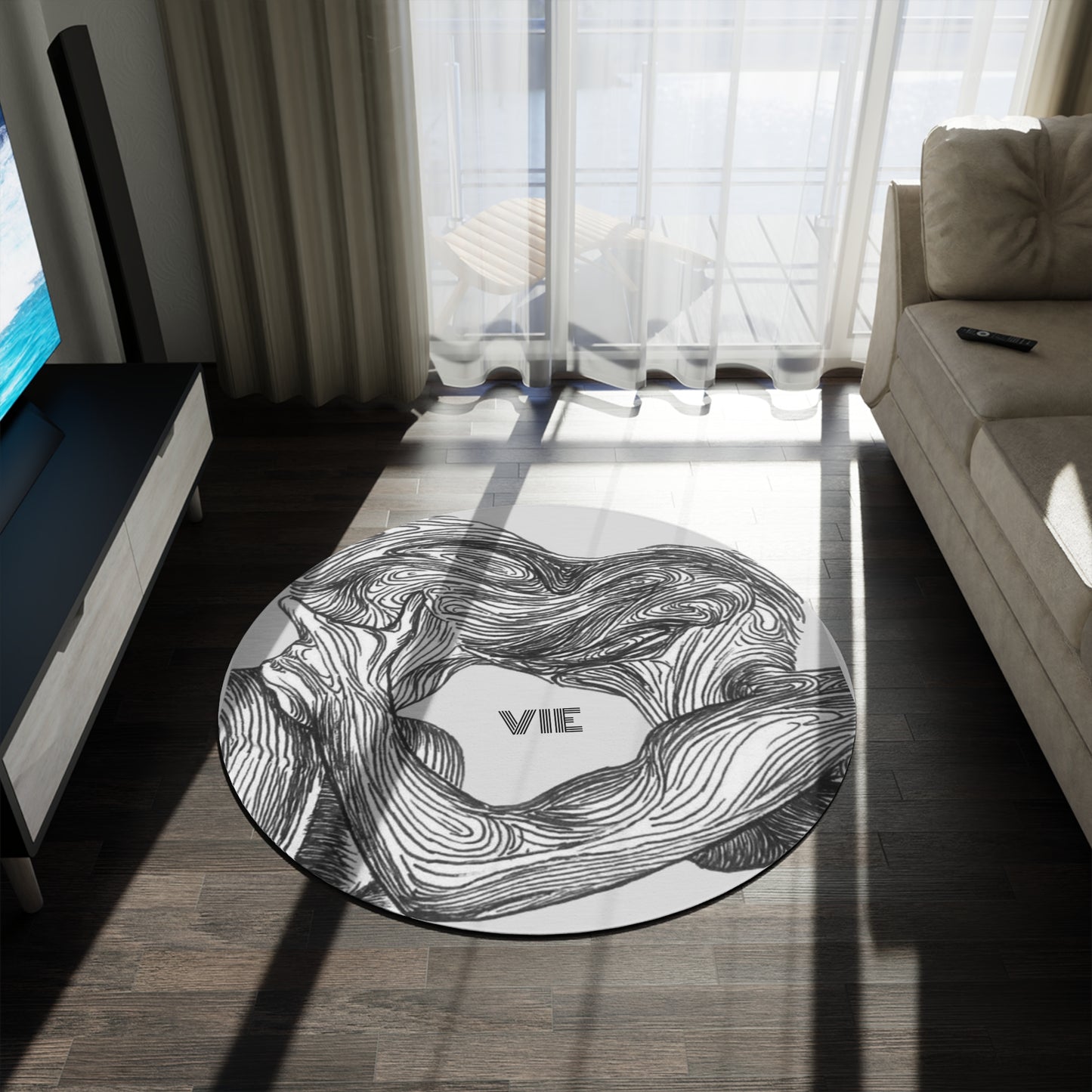 "Lovers" Round Rug