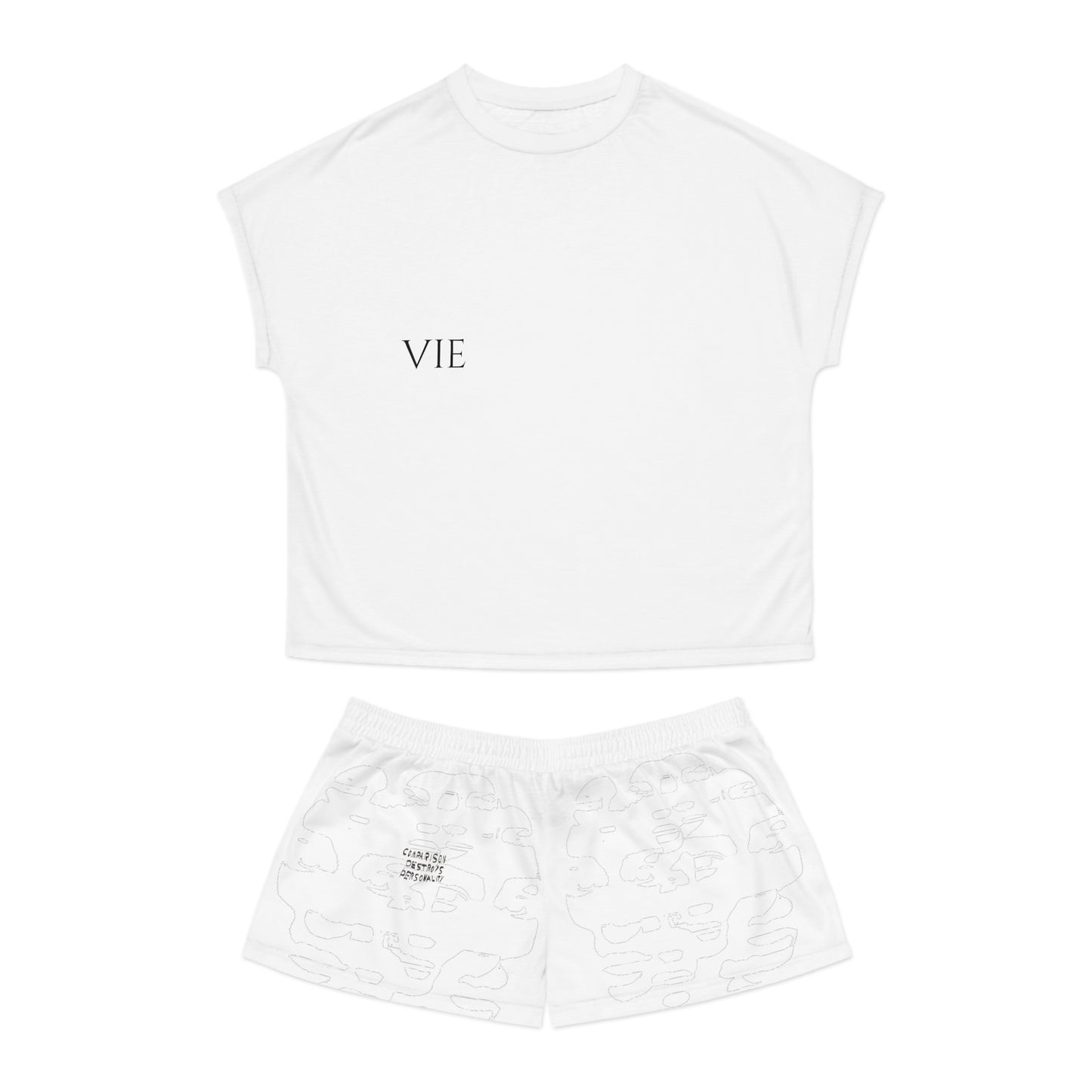 "Social Cues" Women's Short Pajama Set